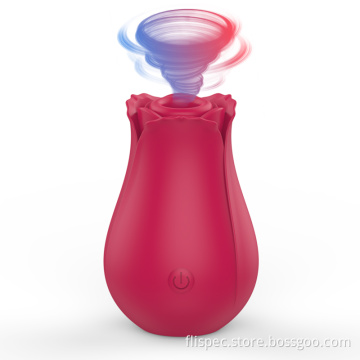 Sucking Rose Vibrator Tongue USB Magnetic Rechargeable Vibrator Clitoral Silicone Vibrating Sex Toy for Women Couples Masturbato